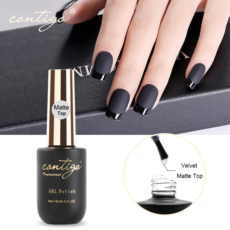 Contigo Uv Led Gel Vernis Rubber Base Semipermanent Matte Top En Dikke Nail Base Coat Soak Off Hot Koop Gel polish Voor Nagels