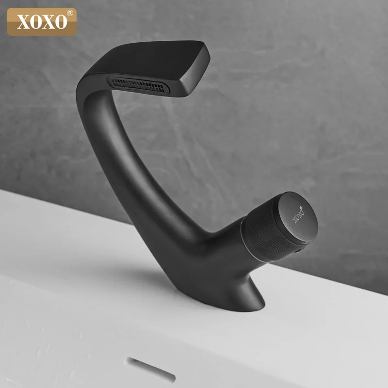 XOXO Basin Faucets Modern Bathroom Mixer Tap Brass Washbasin Faucet Single Handle Single Hole waterfall faucet 23065