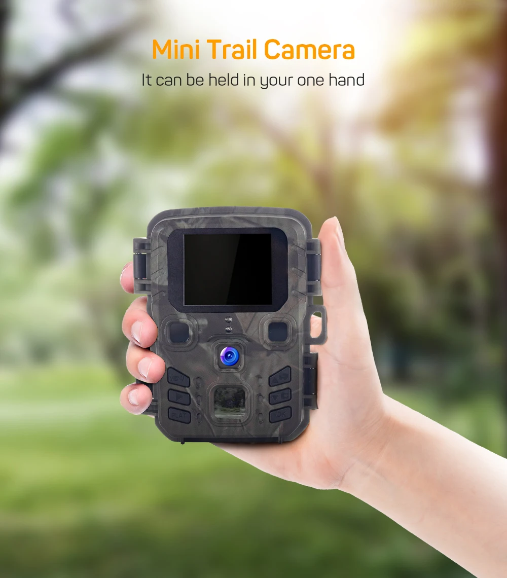 Trail avcılık kamera fotoğraf tuzakları 20MP 1080P açık yaban hayatı İzcilik kameraları IP65 su geçirmez gözetim Mini301