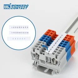 10Pcs ZB8 Label For PT6 ST6 UK5-HESI ERTK/URTK PT/ST 6 Number Blank ZB 8 DIN Rail Terminal Block Accessories Zack Marker Strips