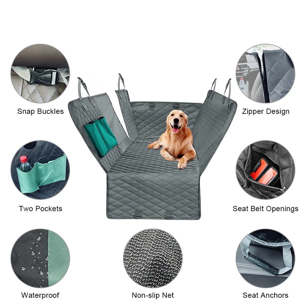 Para cães pet viagem transportadora capa de assento do carro traseiro tapete protetor tronco colchão à prova dwaterproof água gato cão almofada