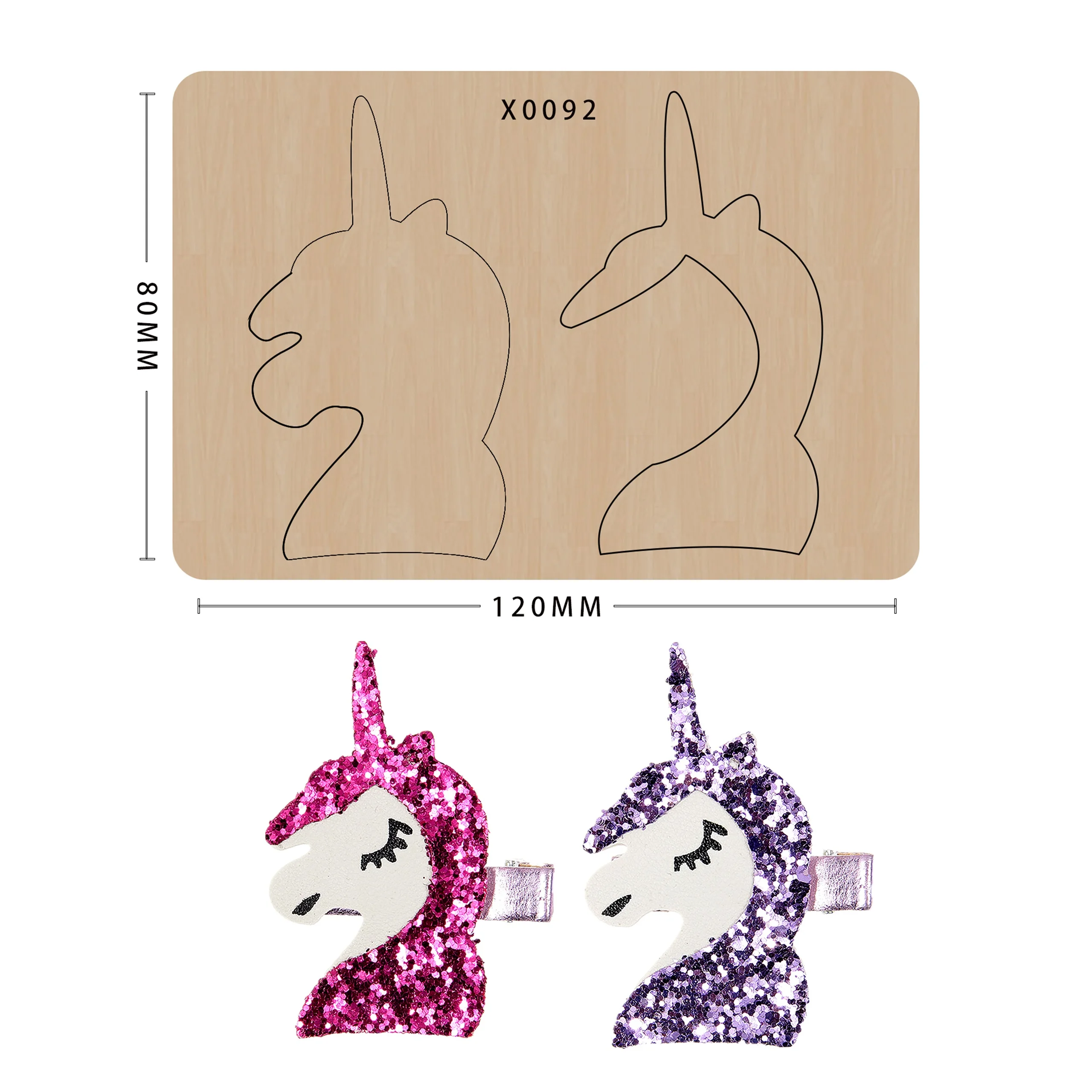 2024 new Unicorn Embossing Knife Mold, DIY Craft, Hair Accessories, Decorative Hairpin, Suitable for  Big Shot Machines