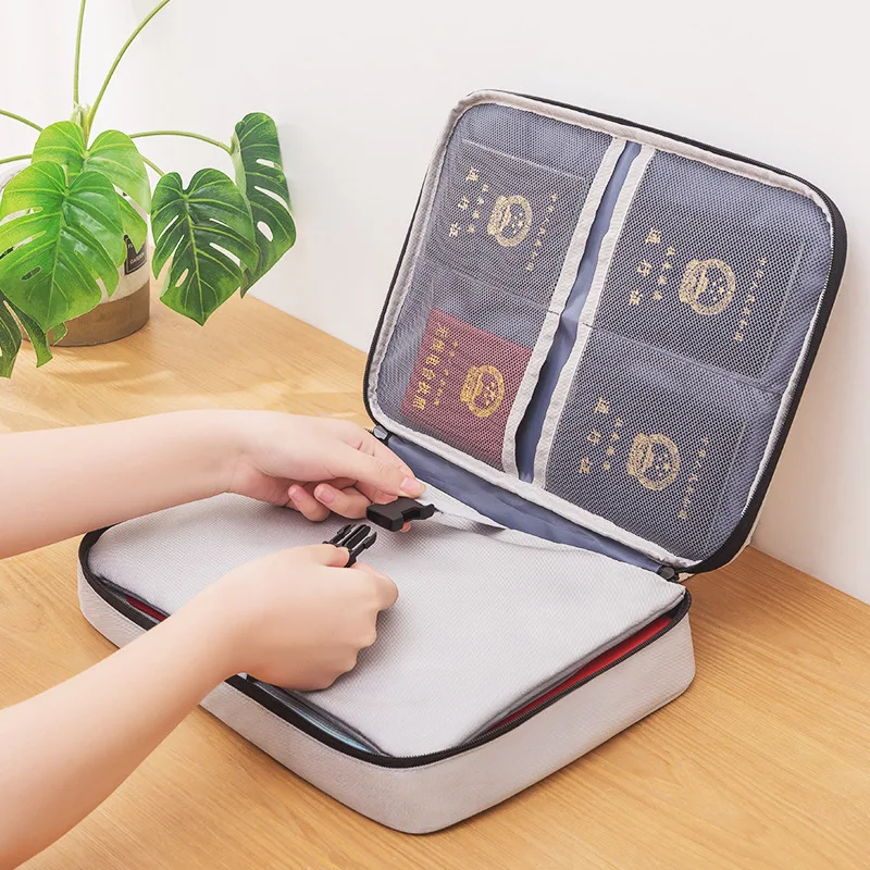 

Multifunction Waterproof Document Ticket Storage Bag Large Capacity Home Travel Organizer Holder File Folder Business Stationery