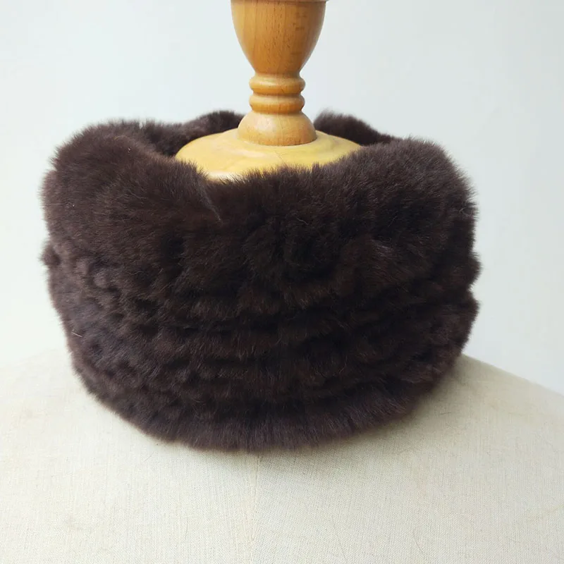Real Rabbit Fur Scarf Winter Autumn New Arrival Genuine Fur Scarves Elastic Warm Soft Real Rabbit Fur Head Bands Women Bandana