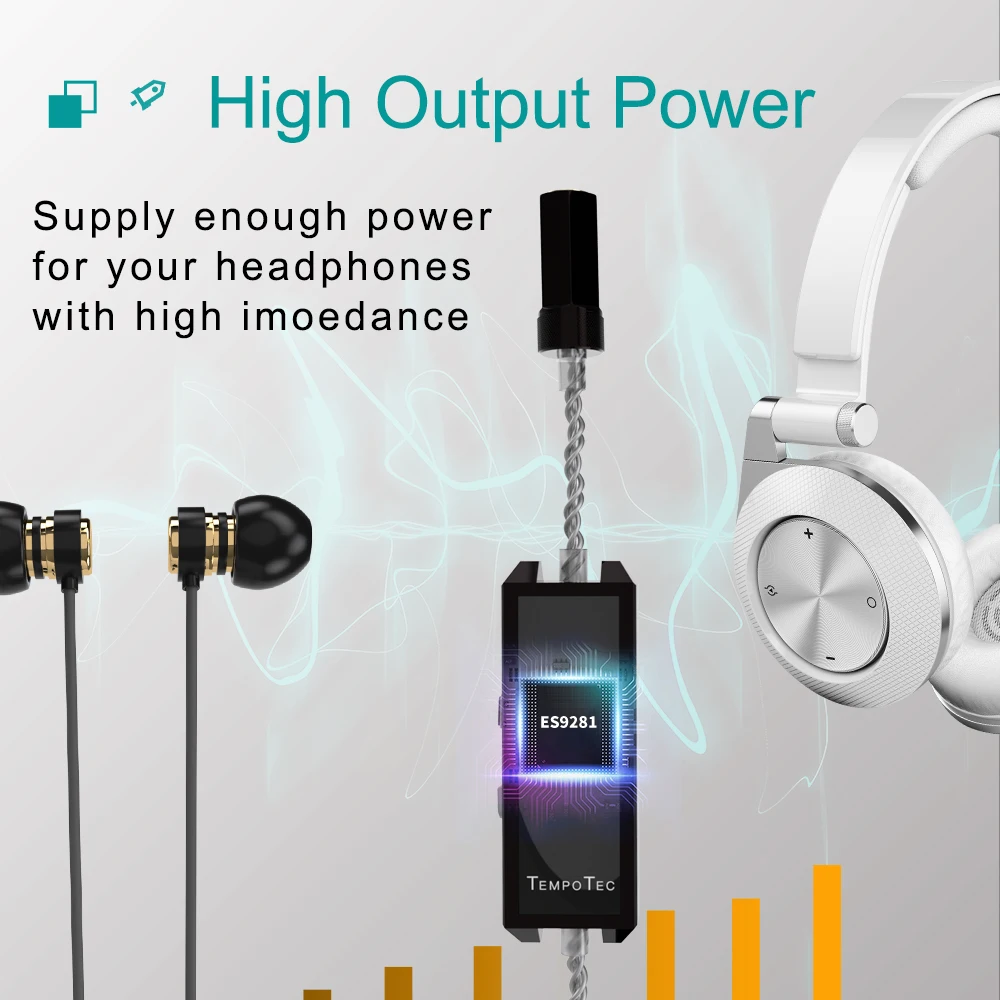 Templotec Sonata MHD USB DAC Dongle MQA 8X marea tipo C a 3.5MM amplificatore per cuffie decodifica ES9281 DSD128 per Android/Mac/Win10