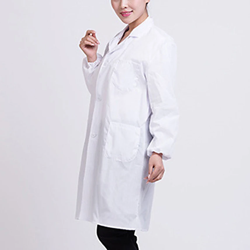 Unisex Lab. Coat Surgical Uniform Woman Smart Doctor  Long Sleeve White Lab Coat Hospital Sanitary Jacket Woman Summer Thin