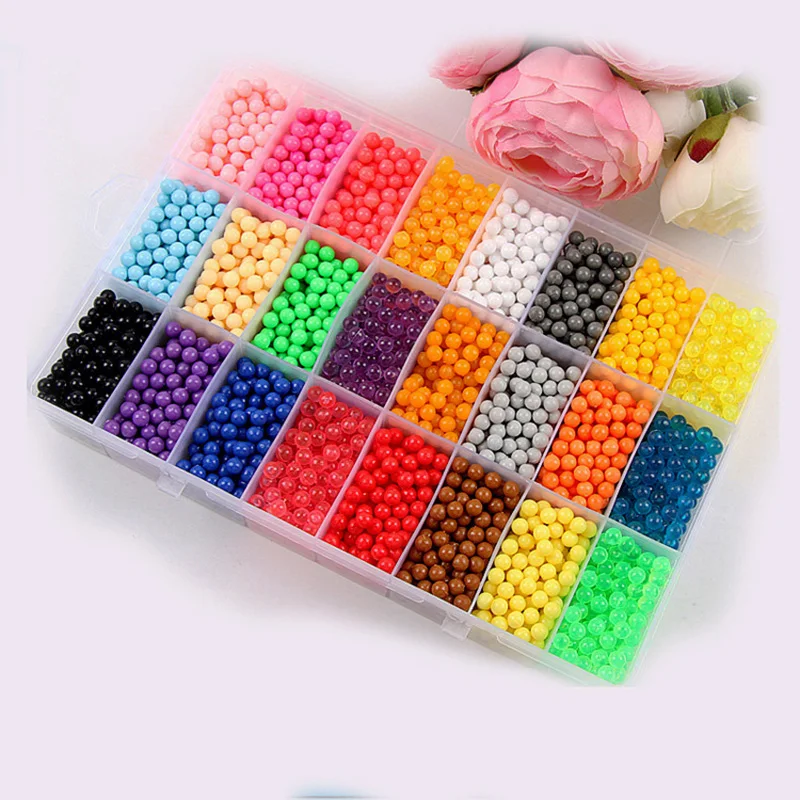 NEW DIY Water Spray Beads 24 Colors Refill Beads Puzzle Crystal Set Ball Games 3D Handmade Magic Toys for Children Manualidades