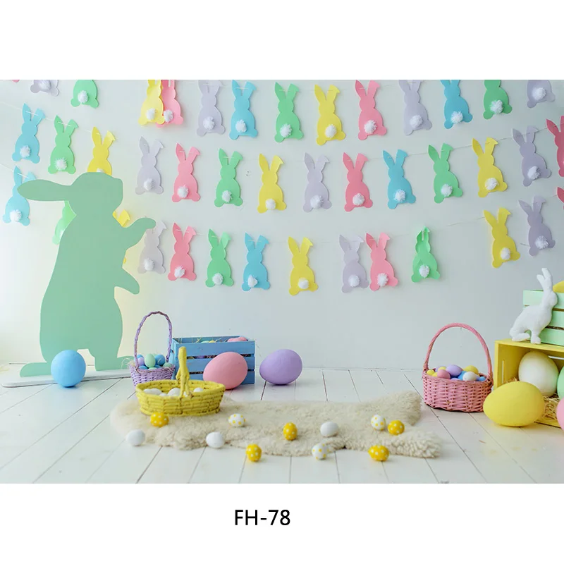 Uova di pasqua coniglio fondali fotografia Studio fotografico oggetti di scena fiori primaverili bambino bambino ritratto fondali foto 21318FH-38