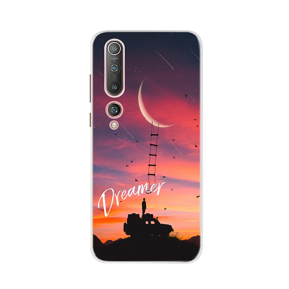 Cool Painted Case For Xiaomi Mi 10 Pro Cover New Fashion Flower Phone Case For Xiaomi Mi10 Mi 10 Pro Soft TPU Fundas Bumper Bags