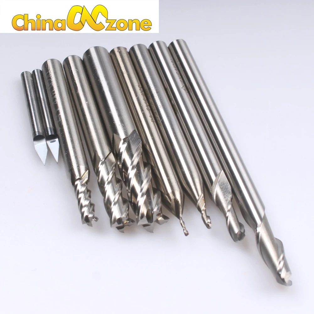 

9PCS New 2 flutes set Ball Nose Solid Carbide Mills CNC Milling Cutter R3/R2/R1.5/R1 End mill 8.0/6.0/4.0+chfr mill 3.175*2