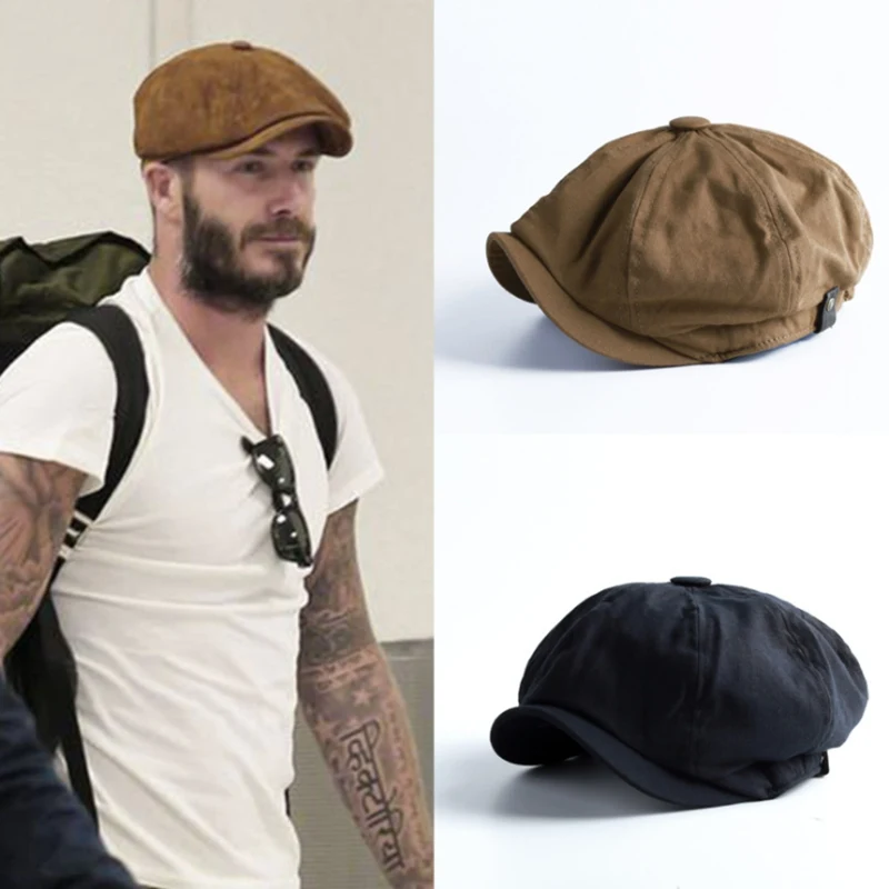 Blinder Peaky Vintage Newsboy Hat Beret Solid Color Fashion Korean Version Casual Tide Spring Autumn Men Cap Adult Cap