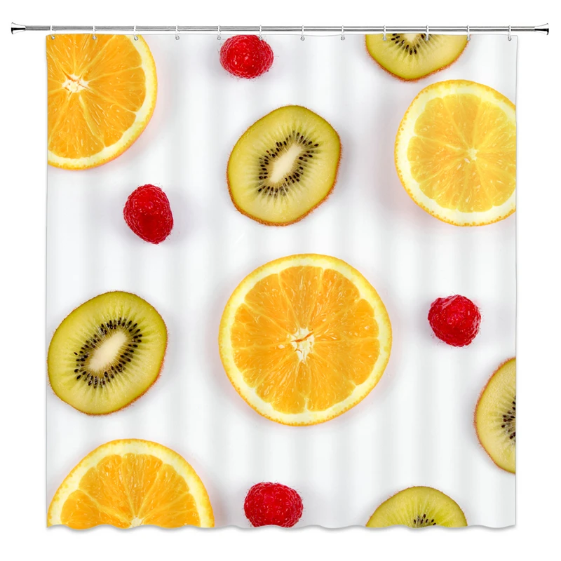 Fashion Bathroom Shower Curtains Fruit Lemon  Waterproof Polyester Fabric Shower Curtain Home Decoration Bathroom Curtain