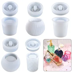 Moldes de silicona de cristal para decoración del hogar, juegos de botellas aromáticas con labios, botella de Perfume, molde de resina, adornos artesanales para habitación