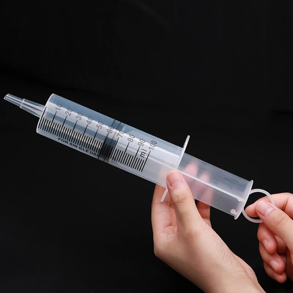 3PCS 20ml-500ml Plastic Syringe Hydroponics Analyze Measuring Cub Nutrients Syringe For Injectors Ink Cartridge Pets Cat Feeders