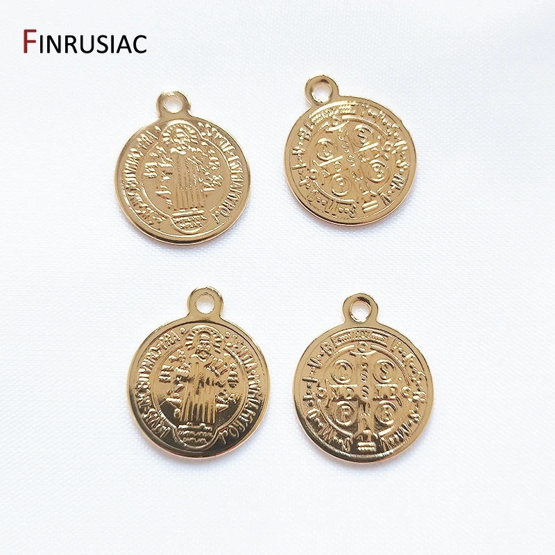 Retro Religious Charms European Totem Coin Pendant Accessories For DIY Making Necklace Earrings Components