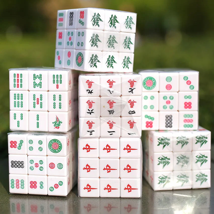 High Quality 3x3x3 Three-tier mahjong cube Decompression Toys Infinity Flip Magic Cube Puzzle Relieve Autism Calm Home Games toy