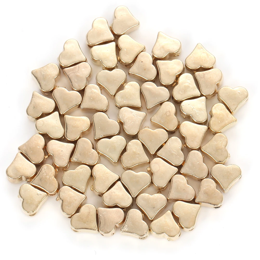 50-500Pcs 6mm CCB Star Love Heart Gold Color Silver Color Loose Spacer Acrylic Seed Beads DIY Jewelry Making Findings Charm
