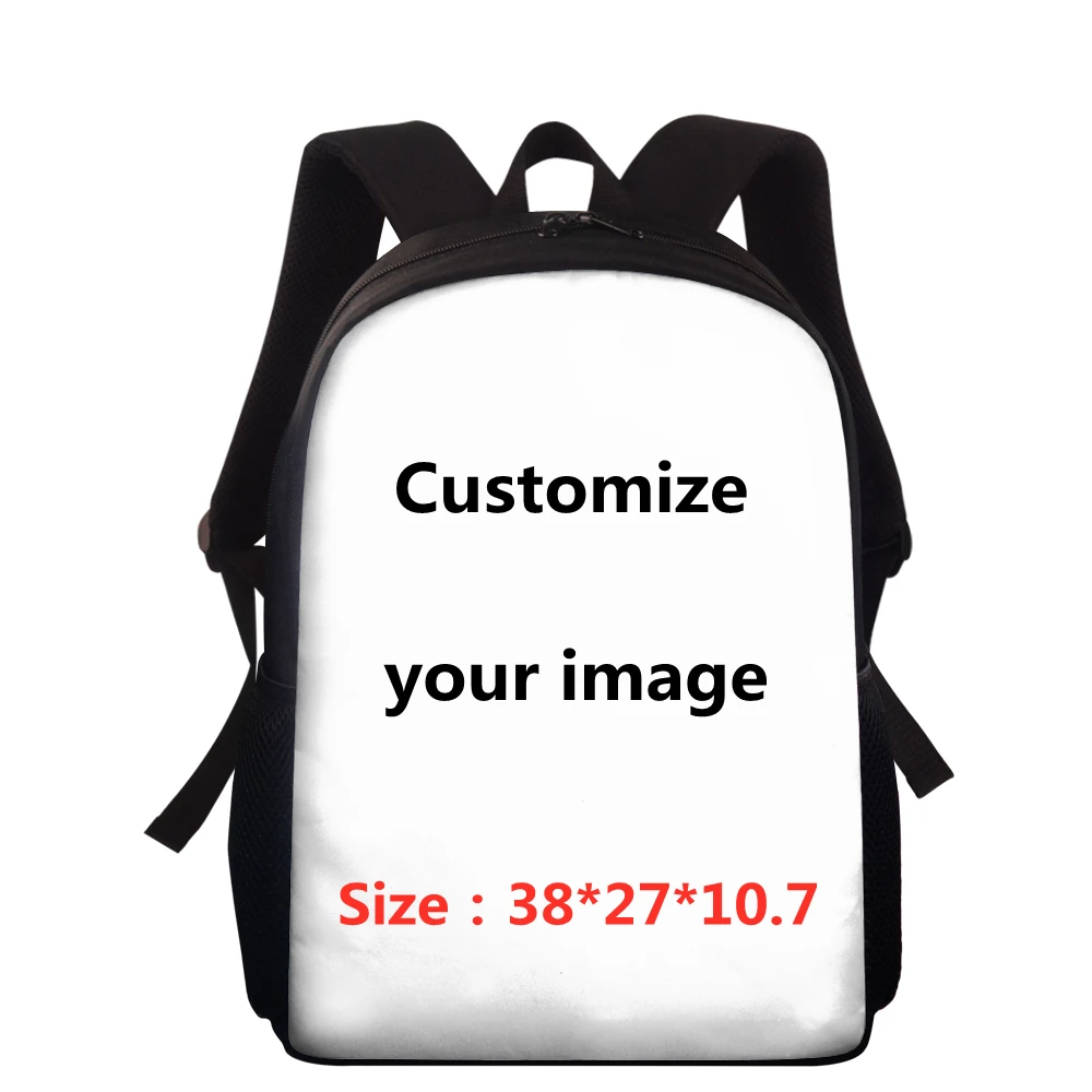 

ELVISWORDS 15inch Backpacks Printing School Bags For Boys Girls Schoolbag Teenager Kids Bookbag Customize Rucksack Brand Mochila