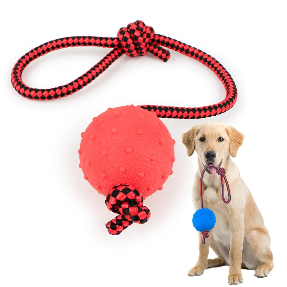 

Solid Rubber Chew Ball Dog Toys Rubber Interactive Throwing Pet Toy Dogs Outdoor Interactive Chew Toy Bite Resistant Dog Ball