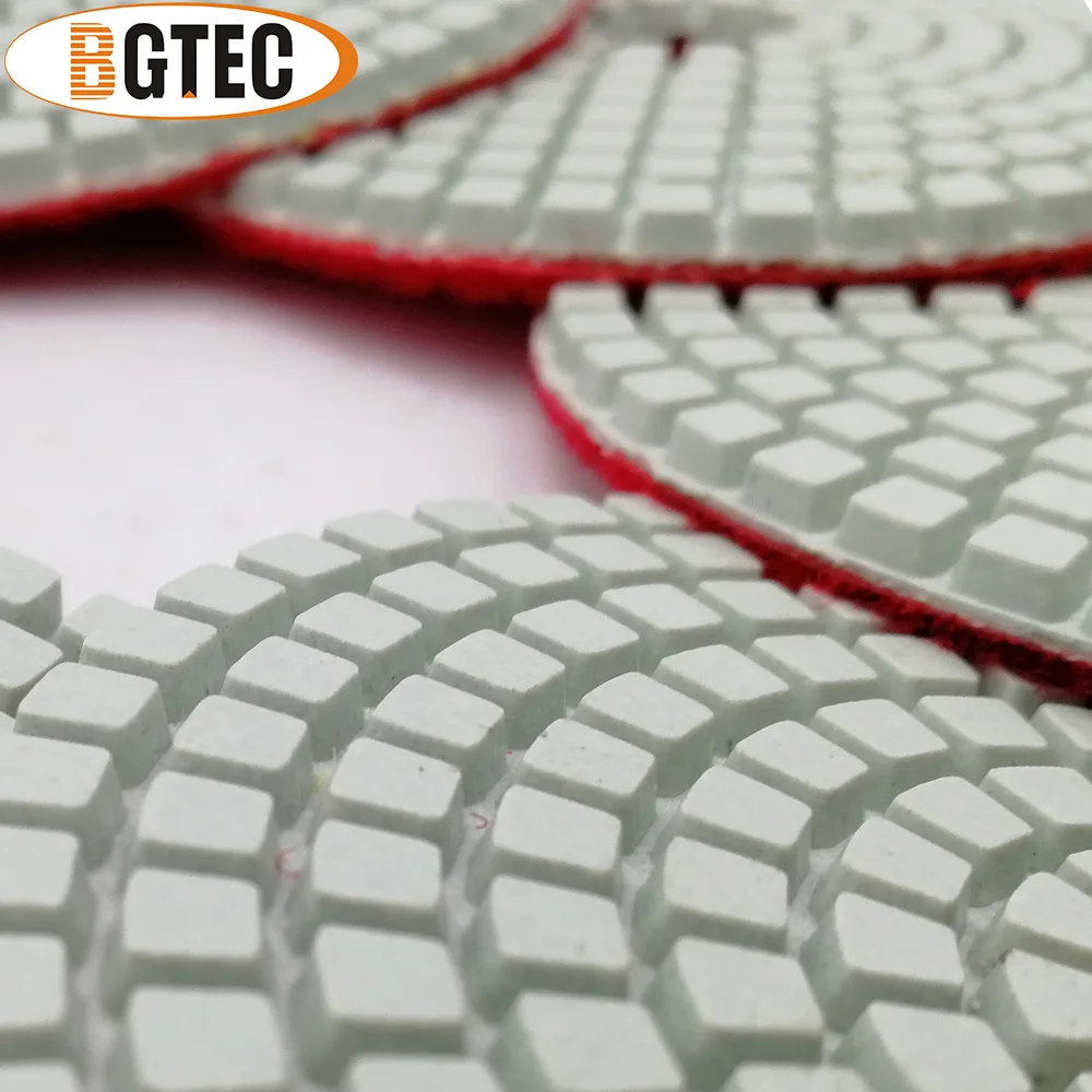Абразивные полировальные диски BGTEC, 4 дюйма, 7 шт./компл., с подкладками, 100 мм, для гранита, мрамора, керамики