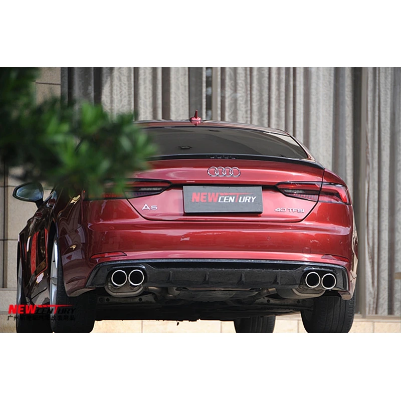 

S5 Style Carbon Fiber Rear Trunk spoiler Wing Fit For Audi A5 4Doors Sedan 2017 2018 2019