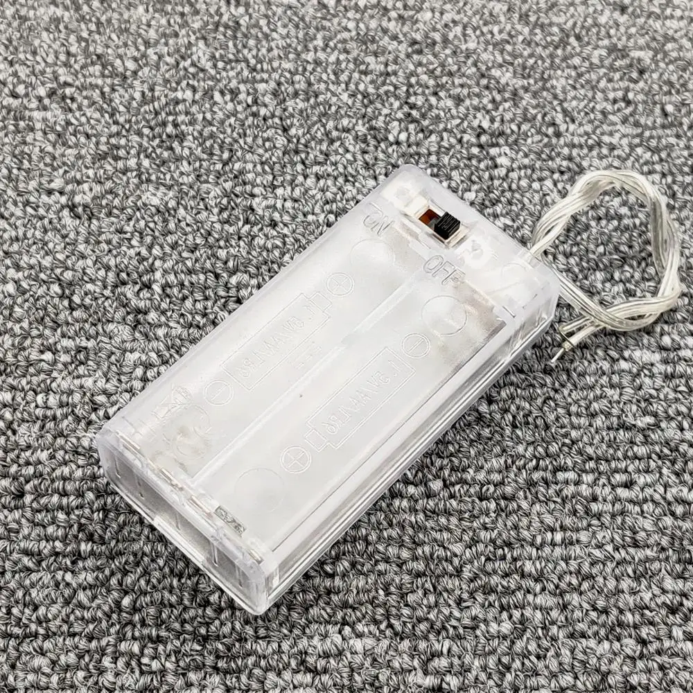 AA Battery Holder Battery Storage Case With Switch New AA Battery Box Case With Switch Transparent