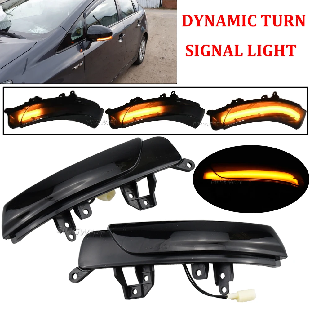 (Left+Right) Mirror LED Turn Signal Repeater Lamp 81740-30130 For Toyota PRIUS ZVW30 AVALON GSX30 2010-2012