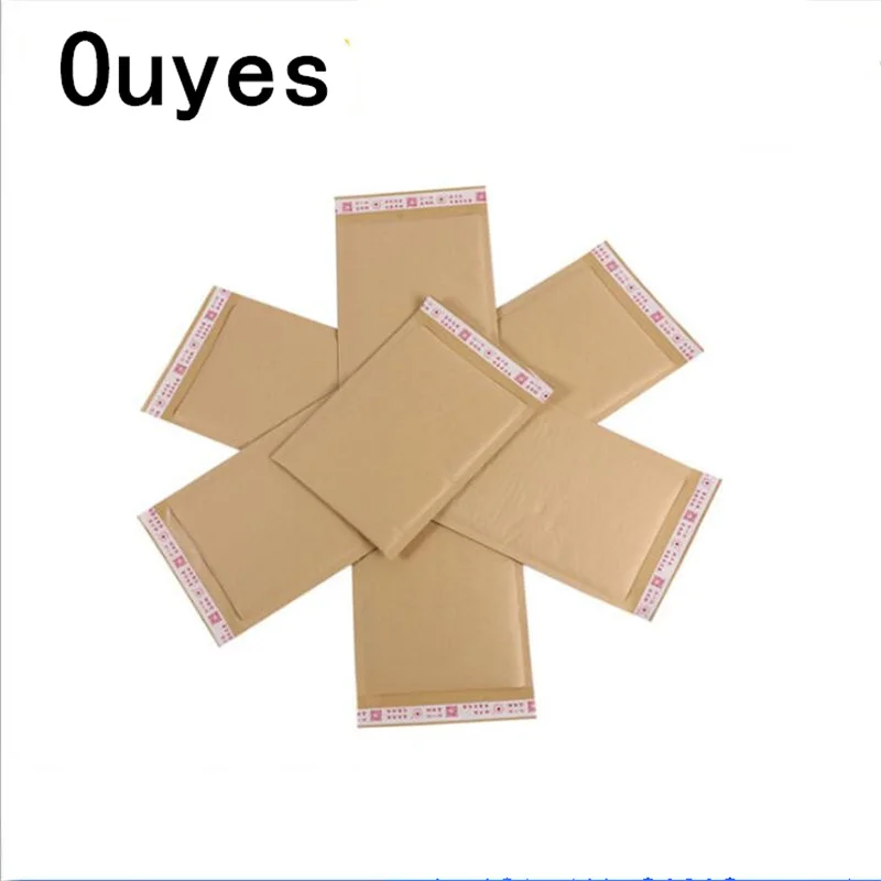 Saco De Mailer De Bolha De Papel Kraft, Envelope Adesivo De Selo Auto, Transporte Expresso De Negócios Sacos De Embalagem, Marrom Natural, 50Pcs