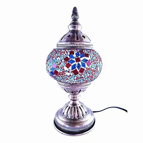 Handcrafted Turkish Mosaic Glass Table Lamp | Great Home Decor for Living Room, Bed Room, Game Room, media Room | Also Great for Do