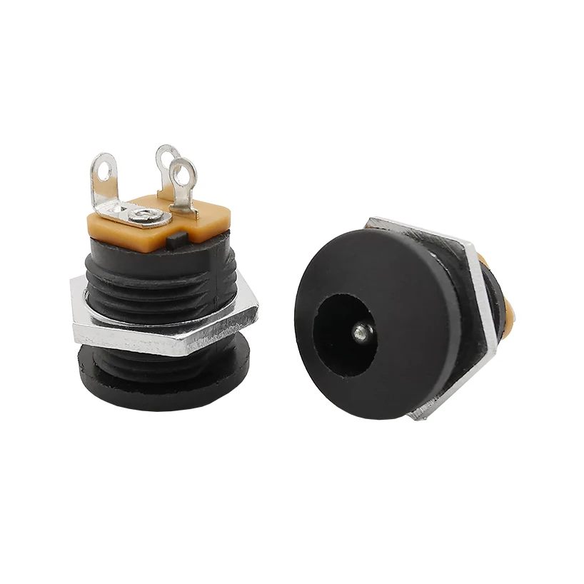 5/10Pair 5.5 x 2.1mm Plastic Male Plugs&DC-022 DC Power Socket Female Jack with Screw DC022 5.5*2.1 MM power for MP3 MP4 Player