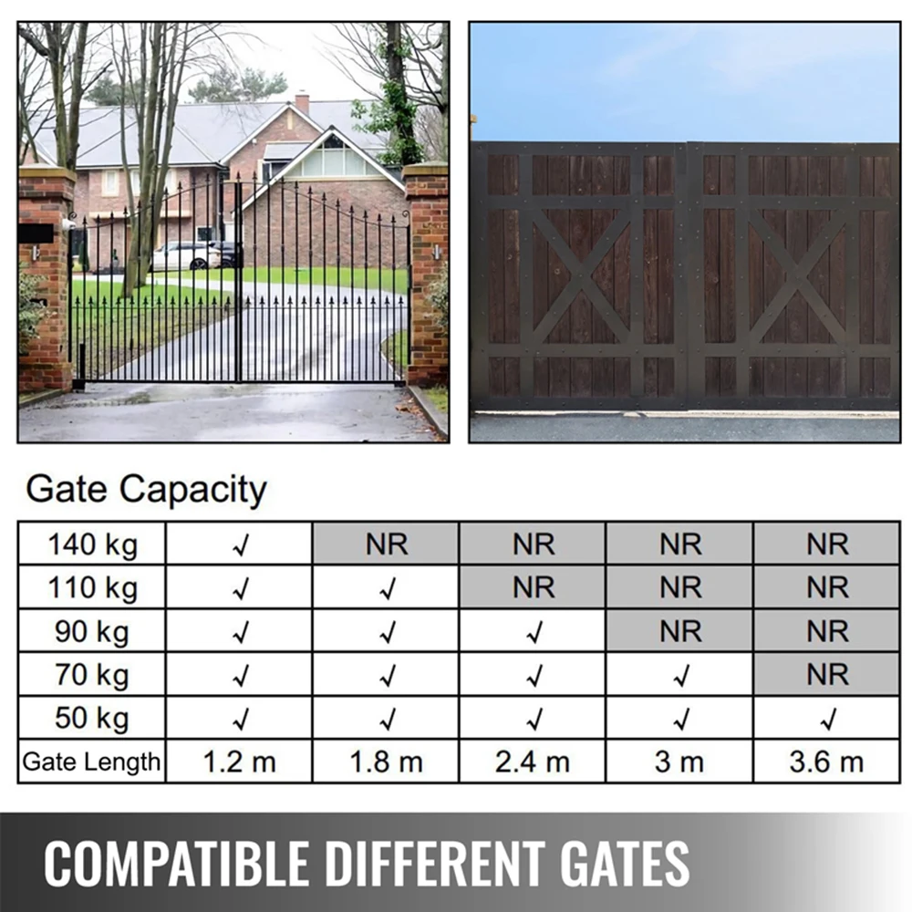 Smart Gate Automation Operators for 140kg Single Door Swing Gate Residencial Villa Opener