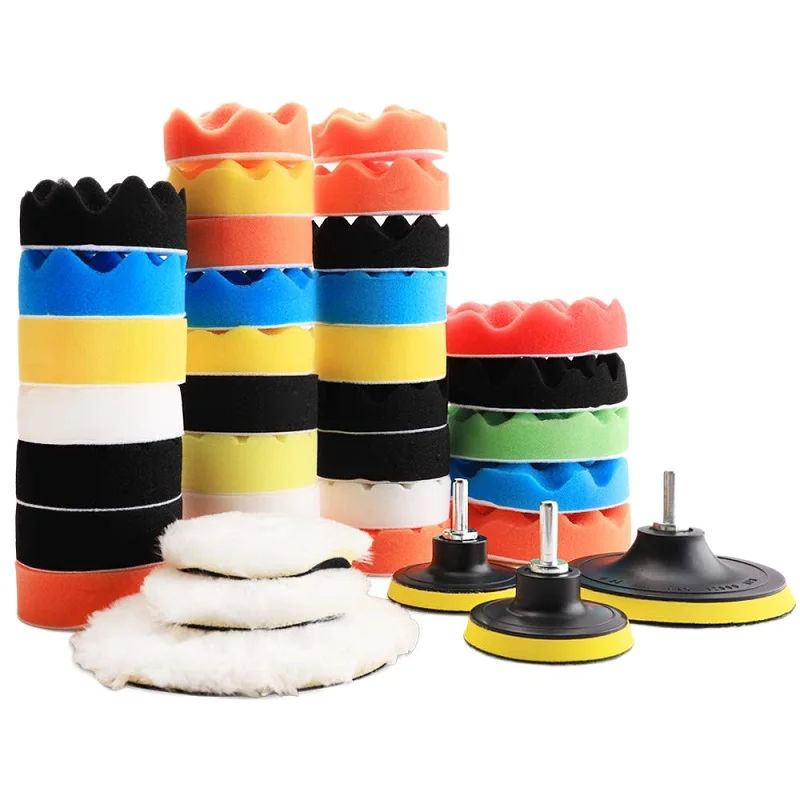 

38Pcs Polishing Pad Kit Buffing Pads Car Care Polisher Waxing Polishing Set