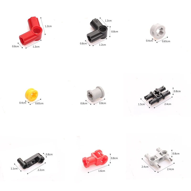 Conector Moc para blocos de construção, brinquedos educativos para crianças, diy, diy, compatível com montagens, 10 peças