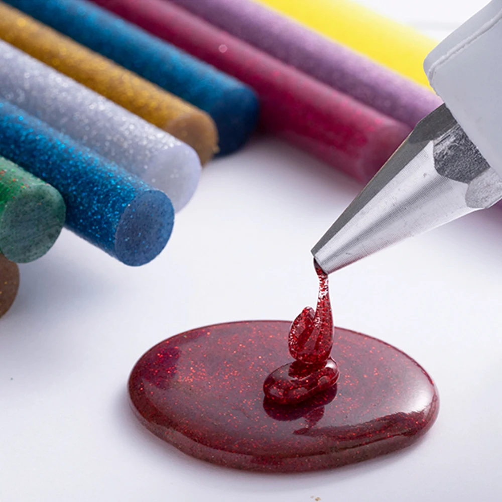 Imagem -03 - Bastões de Cola de Fusão a Quente Coloridos Bastões de Silicone de Alta Viscosidade mm Feitos à Mão Faça Você Mesmo Varetas de Cola Barras de Silicone para Arma 11 mm