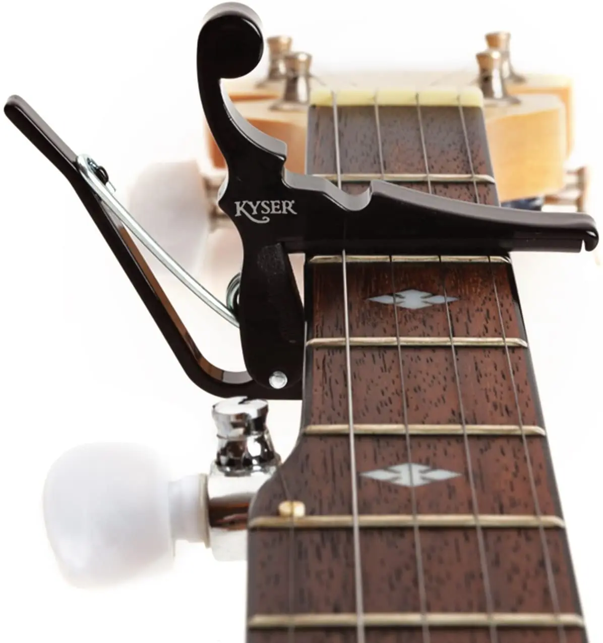 Kyser-Capo de cambio rápido para Banjo, ukelele y mandolina, negro, KBMB