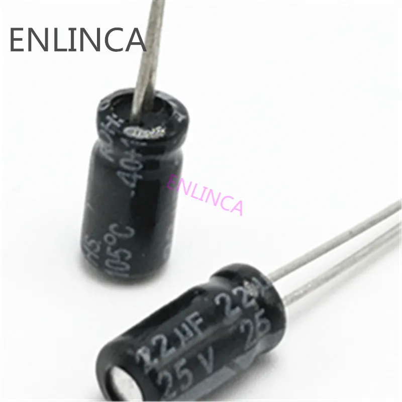 20 pçs/lote P84 25V 22 4*7 22UF25V UF capacitor eletrolítico de alumínio tamanho 20%