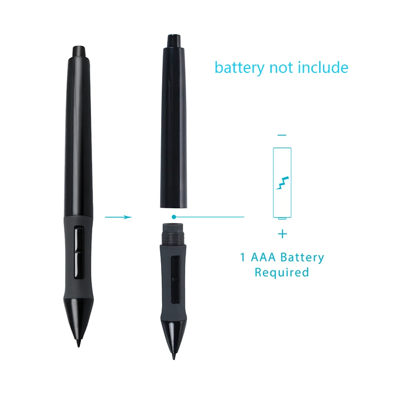 Stylet de dessin graphique pour tablettes Huion Ugee Funtuos Gaomon VIKOO LIJING, sans batterie AAA, batterie de rechange