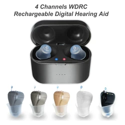 Rechargeable Hearing Aids Digital 4 Channels Portable Sound Amplifier  5 Colors Invisible SR41 Adjustable Audifonos
