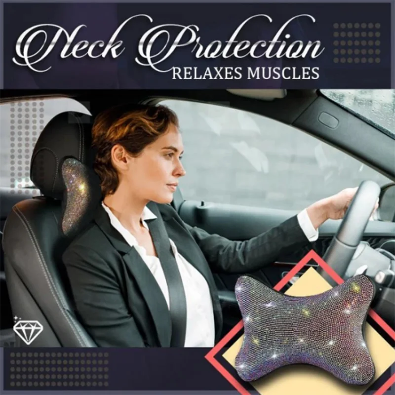 

Rhinestone Car Headrest Pillow Steering Wheel Cover Tissue Box Holder Shoulder Pad Handbrake Shifts Armrest Cover Car St