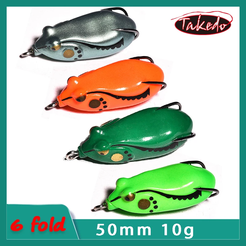 TAKEDO high quality L026 50mm 10g fishing soft frog floating bass lure