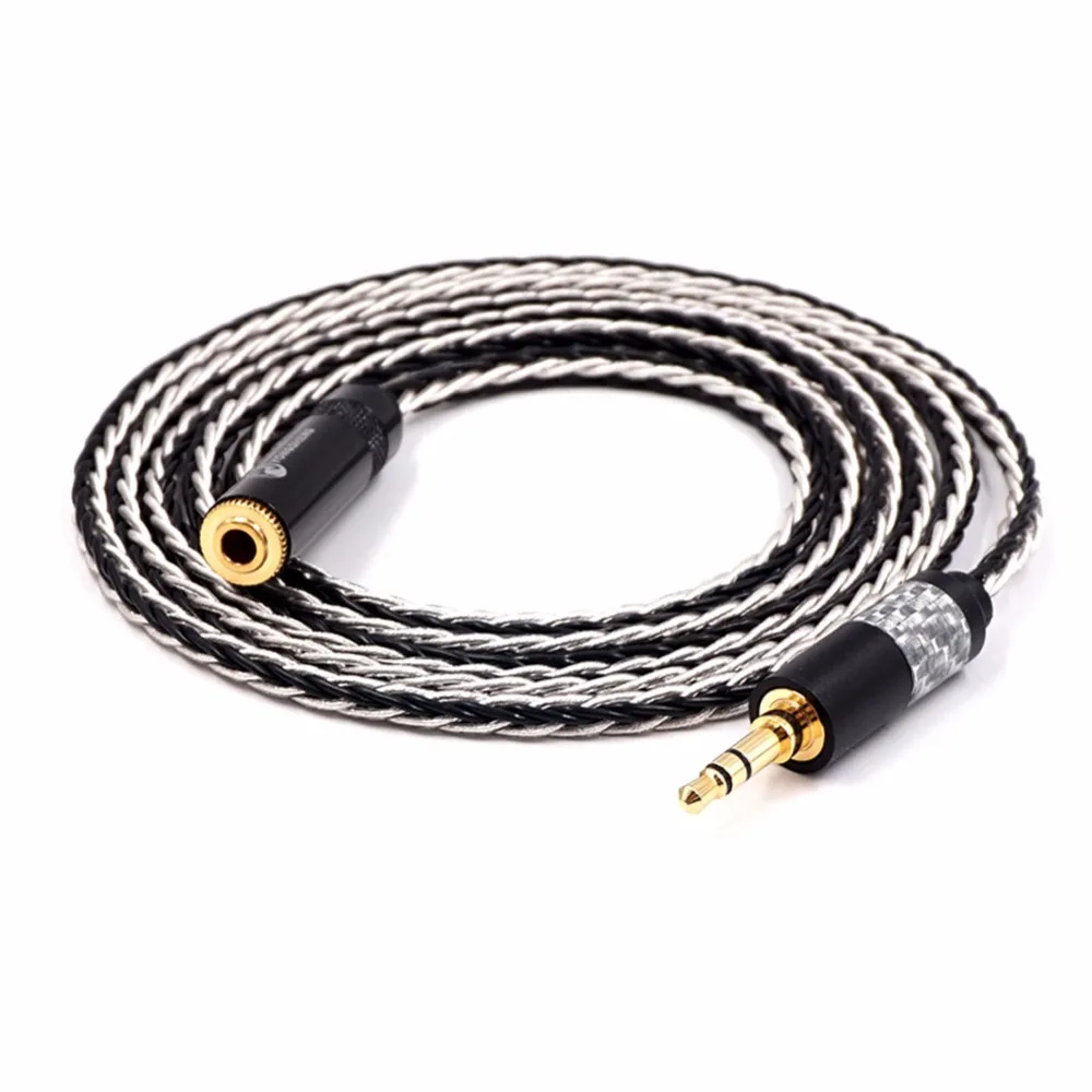 

Free Shipping Audiocrast 3.5 Stereo Male to 3.5mm Female 7N Single copperr Audio AUX Cable Cord Audio Adpter Cable