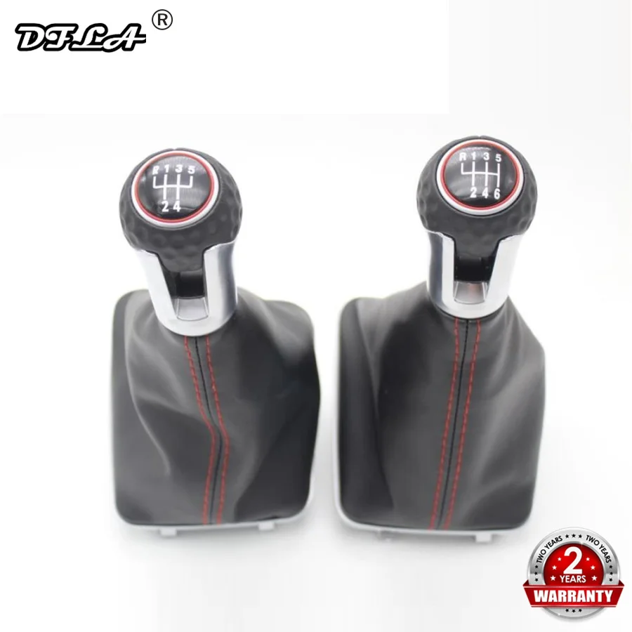 

For VW Golf 7 A7 MK7 GTI GTD 2013 2014 2015 2016 2017 2018 Car 5 / 6 Speed Car Gear Stick Level Shift Knob With Leather Boot