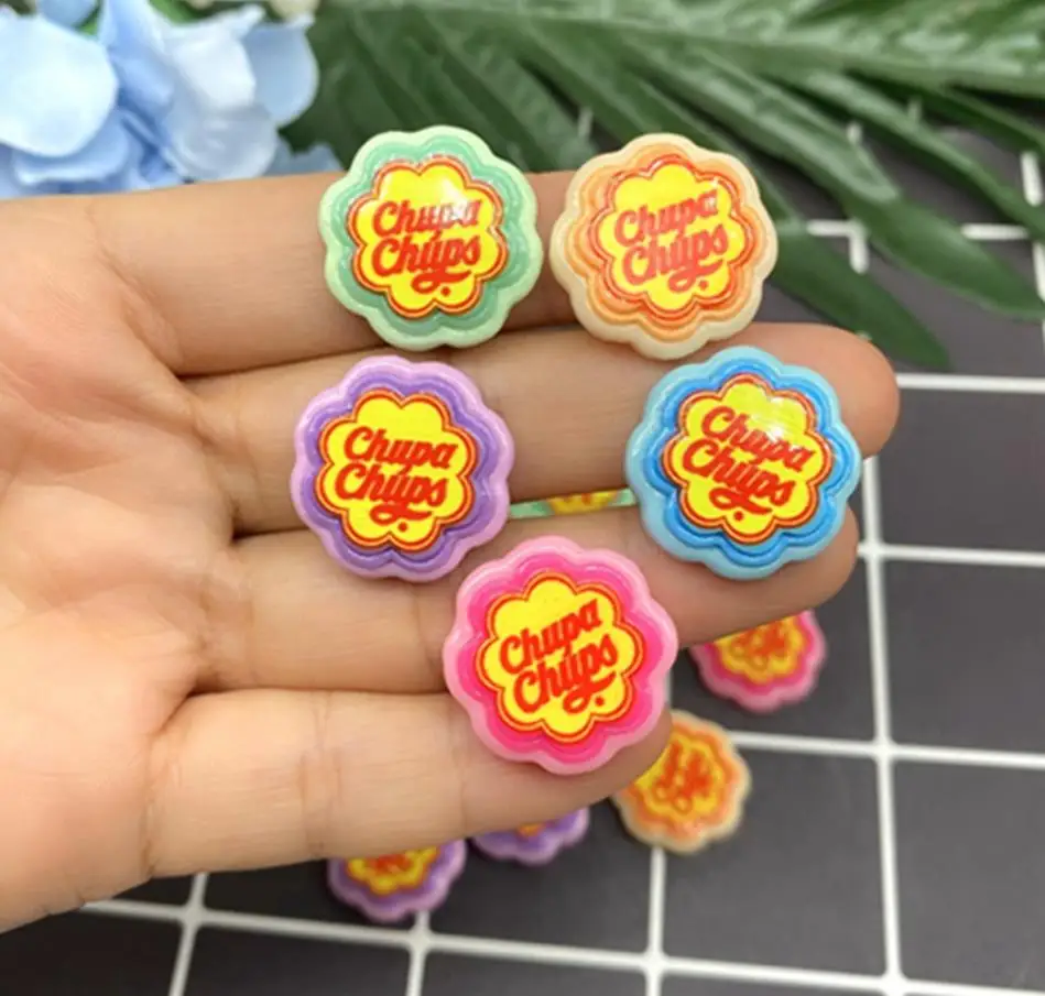 100pcs Kawaii Candy Beans Kawaii Flat Back Resin Candy DIY Cabochons Scrapbook Craft Dollhouse Decoration Parts Wholesale