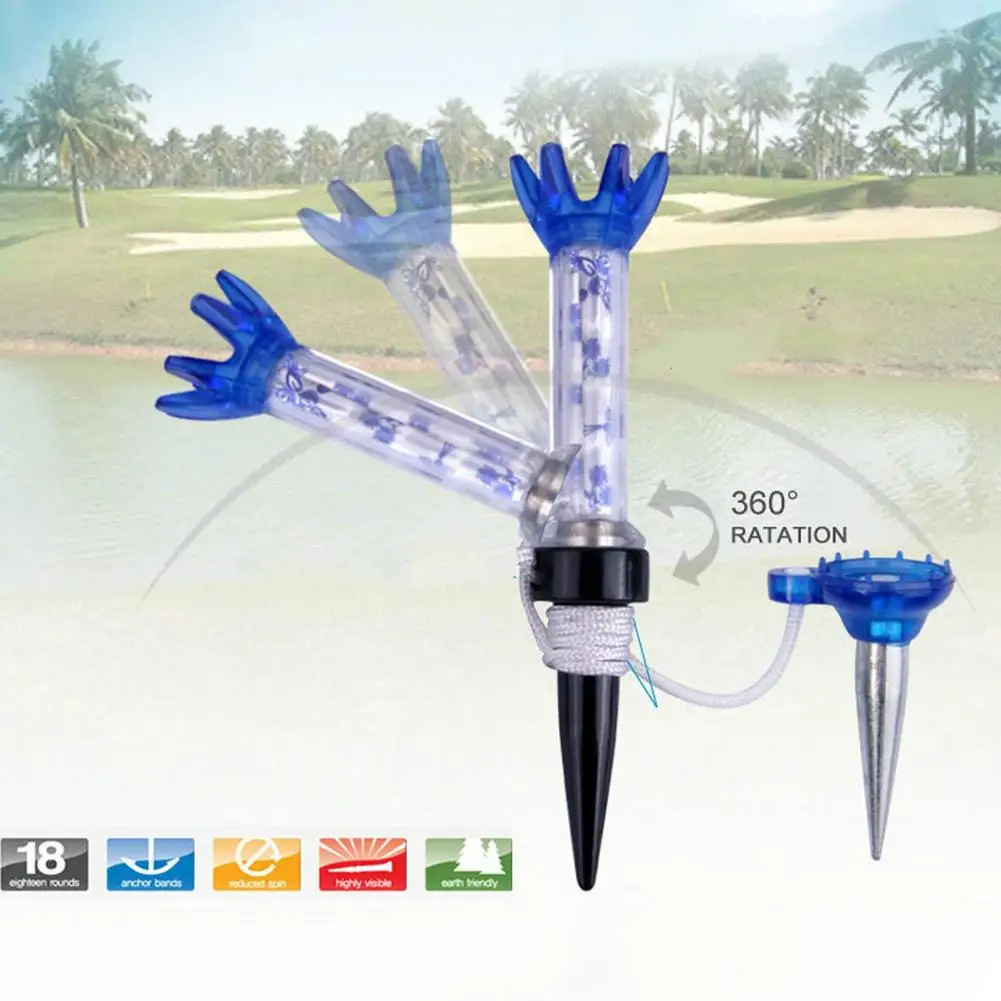 80mm Golf Tees Plástico Step Down Magnético Bond Prática Titular Golfe Local Ret Formação Composto Mini Golf Acessórios