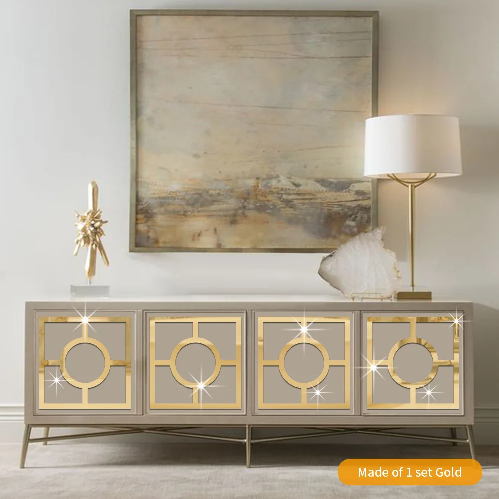 Living Room Porch Background Wall Decoration Sticker Home Cabinet Door Renovation Wallpaper Acrylic Mirror 3D Wall Sticker