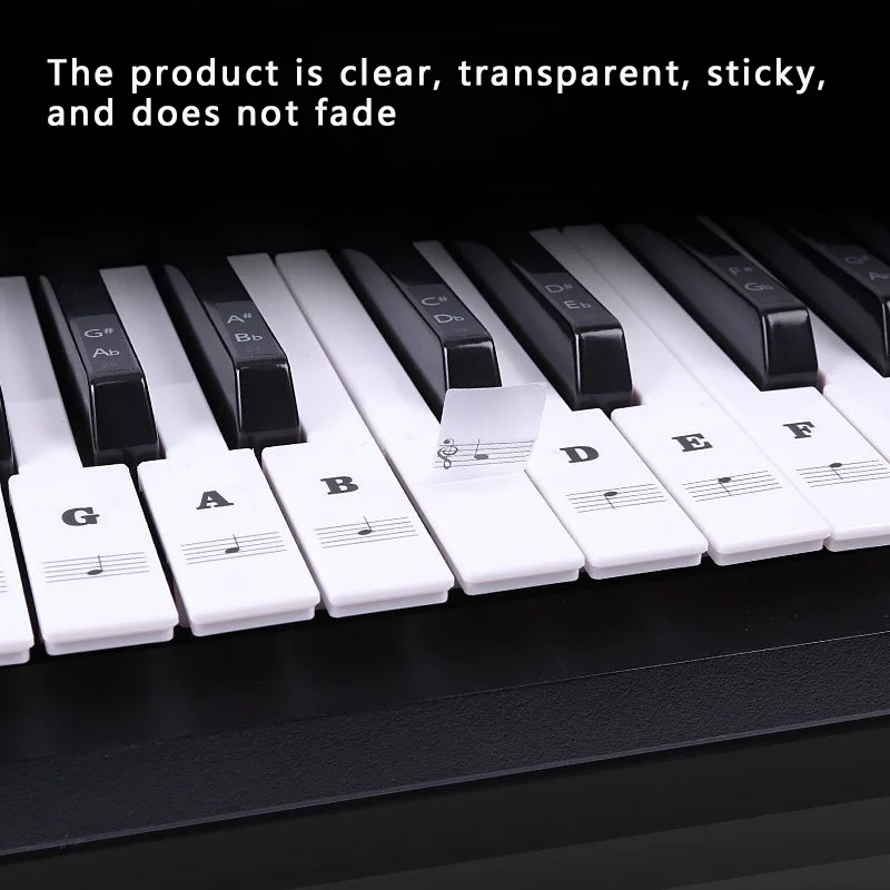 37/49/54/61/88 Key Piano Sticker Piano Keyboard Sticker Removable Electronic Keyboard Piano Sticker For Kids Beginners Practice