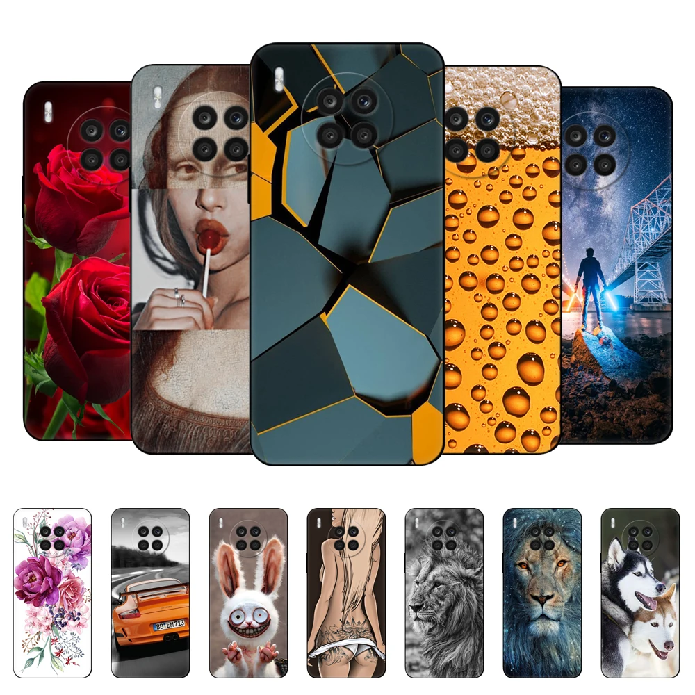 Case For Huawei Nova 8i Case Nova8i Soft Silicon TPU Back Cover Nova 8 i Phone Cases Slim Funda Capa Cute Fashion black tpu case