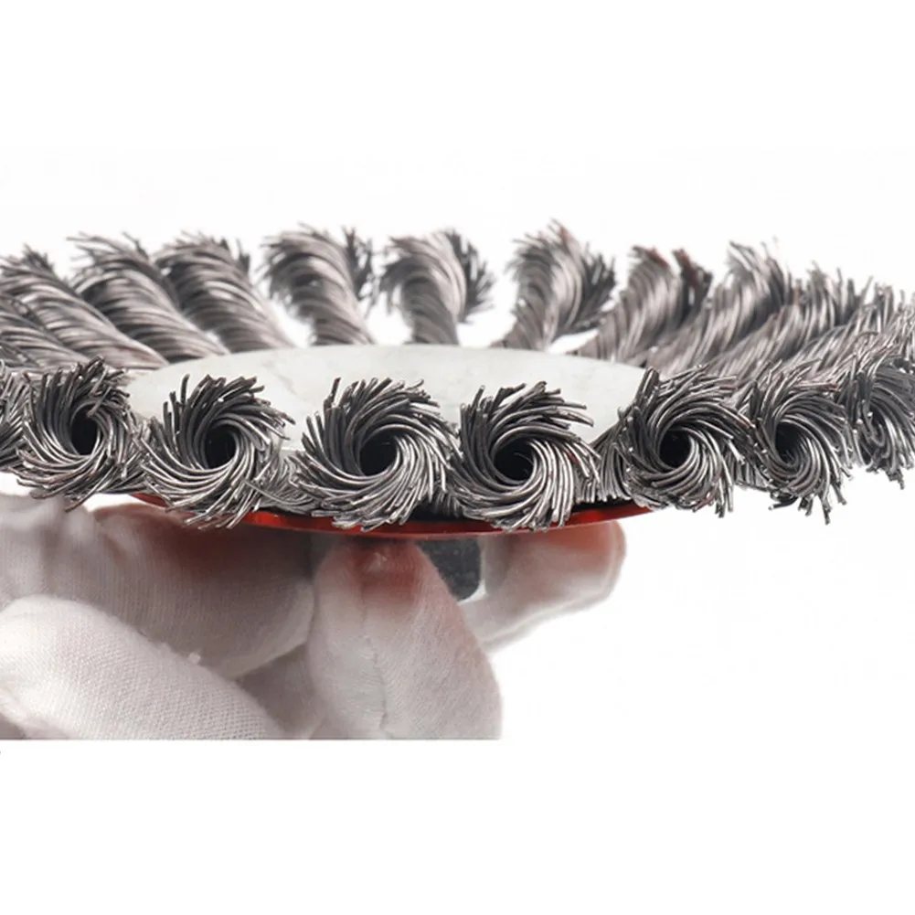 100/115/125mm Wire Brush Twist Knot Wire Wheel Brush Rotary Disc For Angle Grinder Rust Burr Paint Removal Polishing Grinde