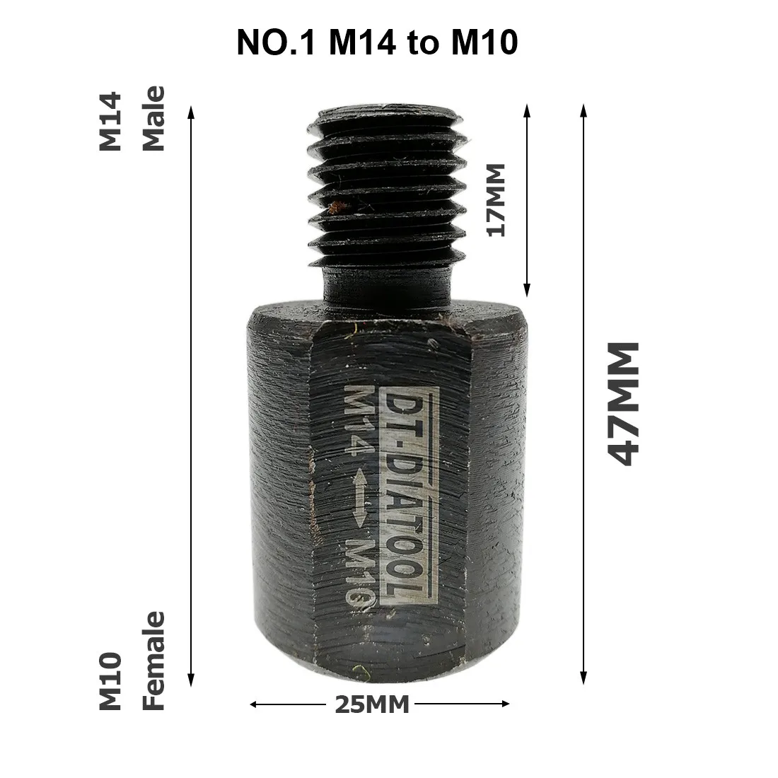 DT-DIATOOL個m14からm10、m14から5/8 "-11、5/8"-11からm14またはm10からm14のドリルコアビットアダプター用の異なるネジアダプター