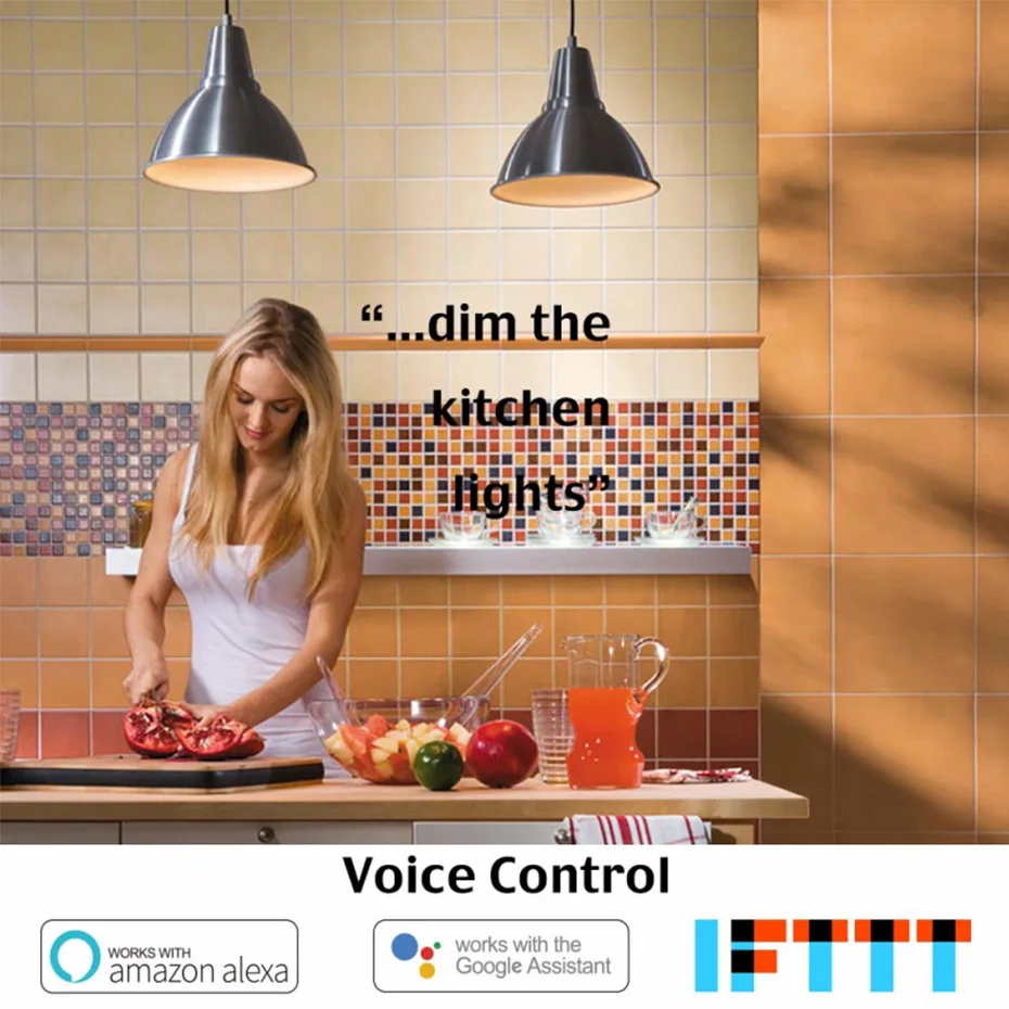 Lâmpada LED Tuya Smart-Regulável com Controle Remoto IR, Spotlight, Luz Branca Quente, WiFi, GU10, 8W, RGBCW, Funciona com Alexa, Google Home